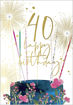 Picture of 40TH HAPPY BIRTHDAY CARD
